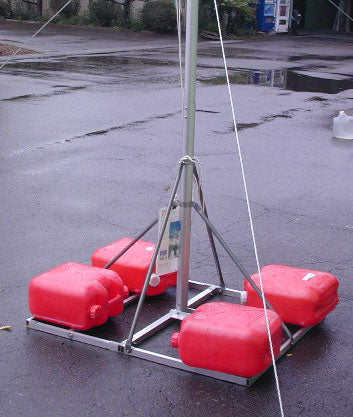 鯉のぼり、武者幟用ガーデンスタンド ポール矢車セット 　設置