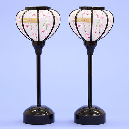 雛人形ぼんぼり  （樹脂製） 24cm20p黒やなぎLEDコードレス