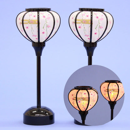 雛人形ぼんぼり  （樹脂製） 24cm20p黒やなぎLEDコードレス　イメージ