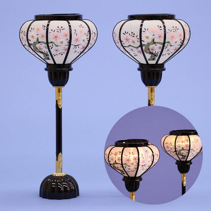 Lanterne poupée Hina (en boise) 35 cm Grande lanterne chrysanthème LED Lanterne à neige sans fil #153 (en kimekomi simple et intemporel)