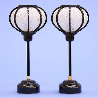 雛人形 ぼんぼり （木製）21cm豆菊灯LEDコードレス