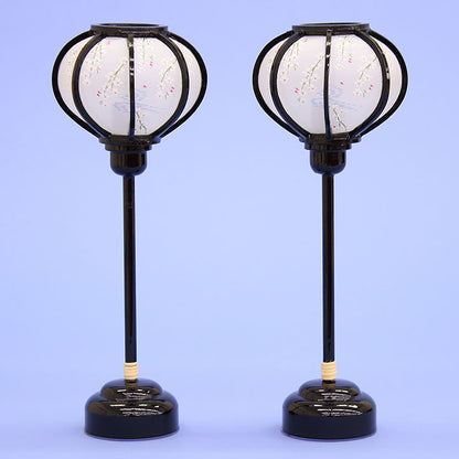 雛人形 ぼんぼり （木製）27cm小型菊灯LEDコードレス