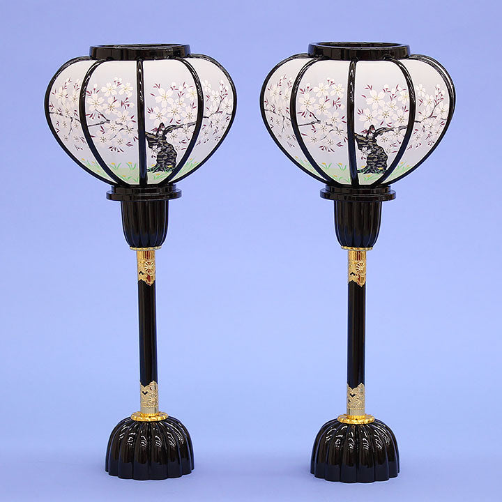 雛人形 ぼんぼり  （樹脂製） 39cm大々型菊灯LEDコードレス