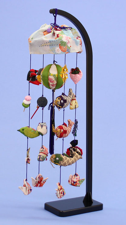 つるしタイプ鯉のぼり 高さ65cm 卓上つるし飾り 台付き