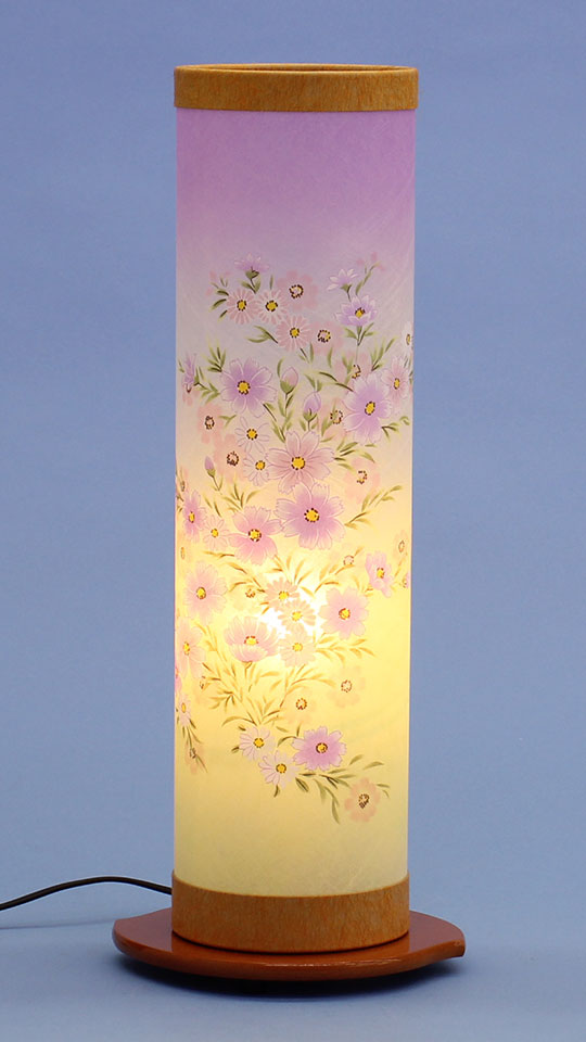 おしゃれな盆提灯 インテリア燈明 夢想花2号(菊)高さ47cm　明所点灯