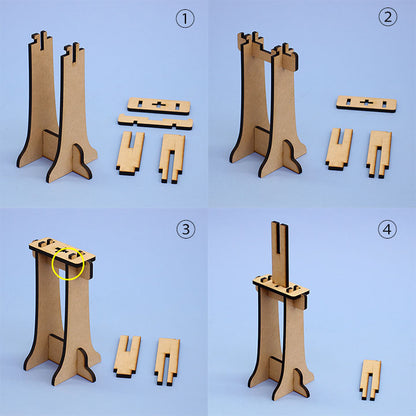 这是五月人偶的单件装备和配件。组装的MDF芯木盔甲，26.5厘米