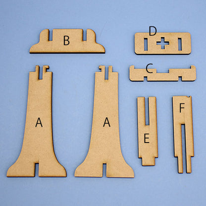 这是五月人偶的单件装备和配件。组装的MDF芯木盔甲，26.5厘米