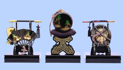 五月人形用、お飾り道具単品 三品揃え 40号小型 山水