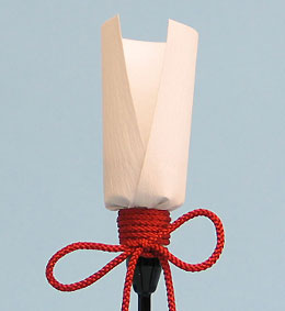 油灯　紙　正面から