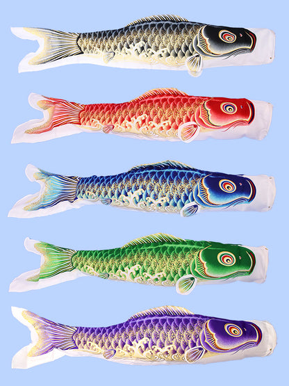 単品鯉のぼりポリエステル縮緬翔勇　5色イメージ