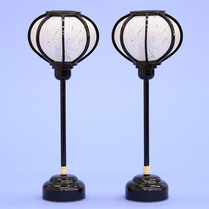 雛人形 ぼんぼり （木製）24cm豆菊灯LEDコードレス