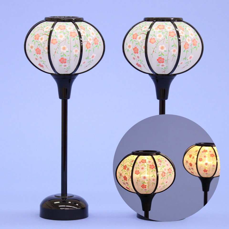 Lanterne poupée Hina (résine) 26 cm Kyomiyabi LED sans fil