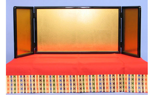 平台屏風セット 幅80cm毛氈台-10三曲金