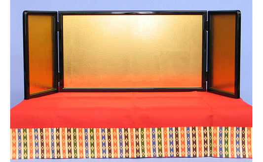 平台屏風セット 幅80cm毛氈台-10三曲金