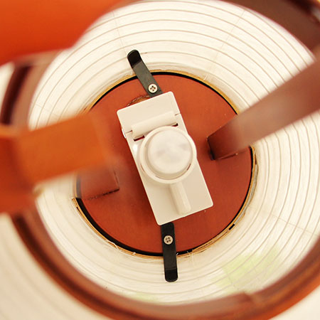 紧凑型盂兰盆节灯笼 樱花号6 双重丝绢层绘画（桔梗与菊花）47厘米 LED无线家用灯笼