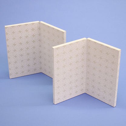 雛人形・収納台屏風セット 幅40cm NW白桜収納-京唐紙手まり