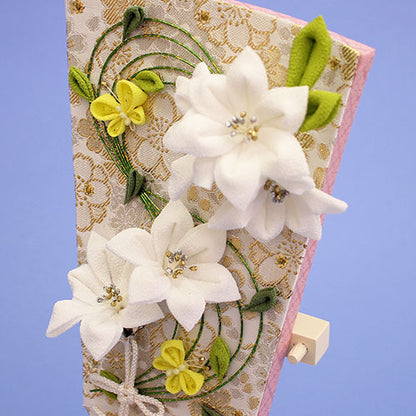 JUHO-TOUGEI 羽子板 Lily-w オフホワイトスタンド付き　ズーム