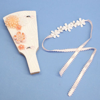 ヘッドドレス羽子板　結（白）アクリルスタンド付き　外す