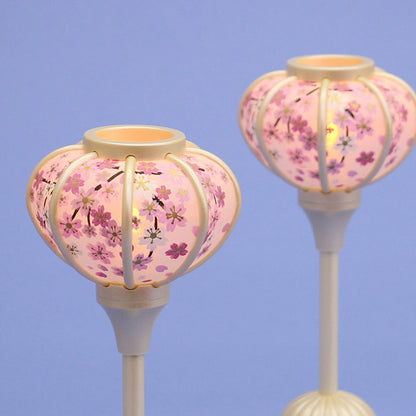 雏人偶灯笼（树脂）18厘米 小樱花LED无绳珍珠白色