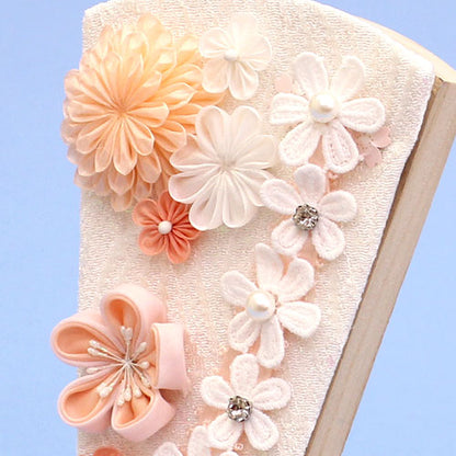 ヘッドドレス羽子板　結（白）アクリルスタンド付き　ズーム