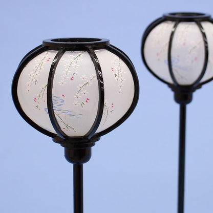 Lanterne poupée Hina (en boise) 27 cm Petite lanterne chrysanthème LED sans fil