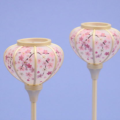 雛人形ぼんぼり  （樹脂製） 24cm20pパールホワイトLEDコードレス　消灯