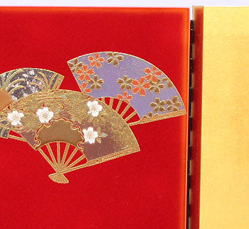 Présentoir de poupées Hina plates, largeur 75 cm, broderie Kyoto Juban, anneau blanc neige 92231, prince et princesse, Chisai peint vermillon