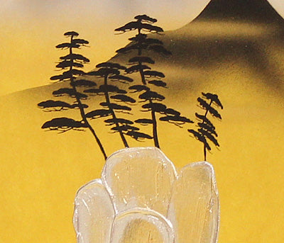 Paravent pour poupées Satsuki Largeur 60 cm 20-20 Support tatami en paulownia Yaki avec paravent double Ryumon