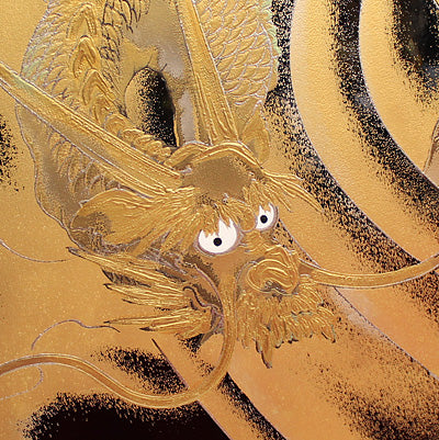 屏風 五月人形 用 高さ75cm 25号二曲屏風 黒塗り龍 – 寿鳳人形の東芸