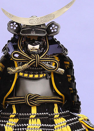 五月人形 単品鎧 高さ 74cm 龍玉作 12号ブロンズ伊達政宗鎧(黒黄威)