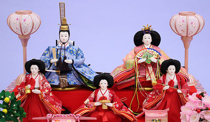 雛人形ケース飾り 五人 舞姫　人形正面