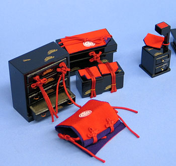 松葉油単(木製)　箪笥、長持、針箱