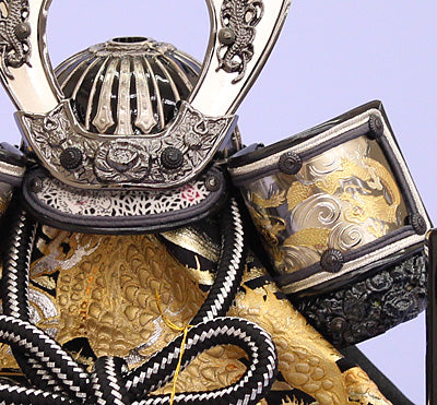 五月人偶兜收纳套装 宽50厘米 紧凑型 8号 烟熏银 传说中的兜角落装饰