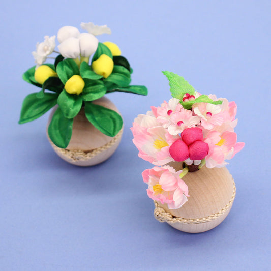 Sakura-tachibana pour poupées Hina Hauteur 7,0 cm Sakura-tachibana rond avec ficelle (base en boise blanc)