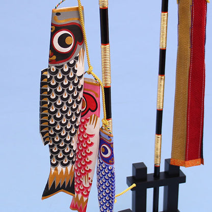 五月人形用 鯉のぼり飾り 対入り・両立て 20号天翔