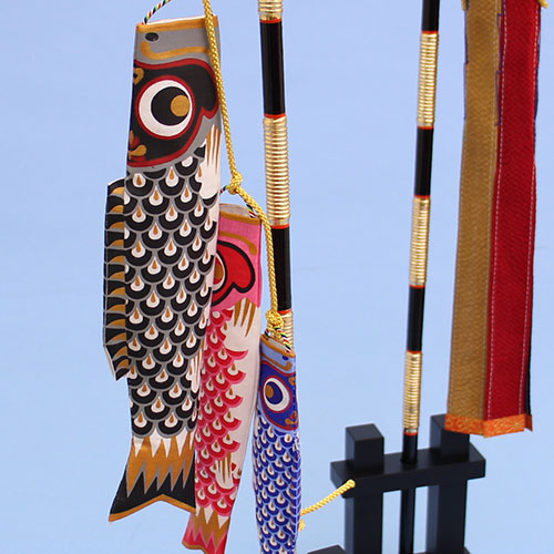 五月人形用 鯉のぼり飾り 対入り・両立て 20号天翔