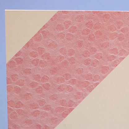 Paravent pour poupées Hina, hauteur 30 cm, papier Torinoko n° 10, fleurs de cerisier roses