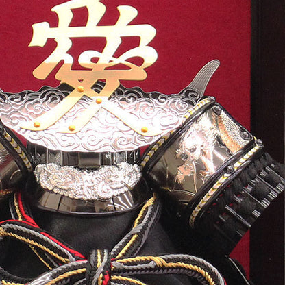 五月人偶兜饰箱装饰 高度32厘米 直江兼续 六角盖