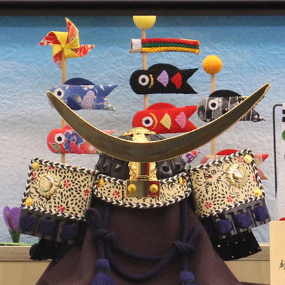 5月人偶兜盔人偶柜装饰 高24cm 元气日期兜盔亚克力盖