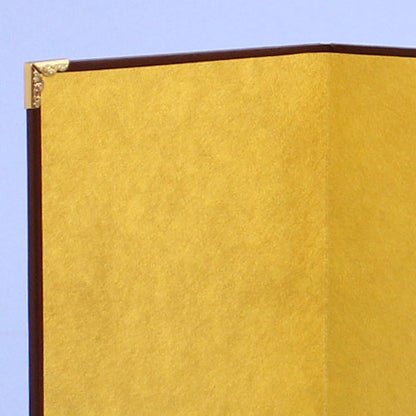 Folding screen for Hina dolls and May dolls, for handicrafts, 20cm high, gold folding screen, mini gold plain, four-panel (medium)