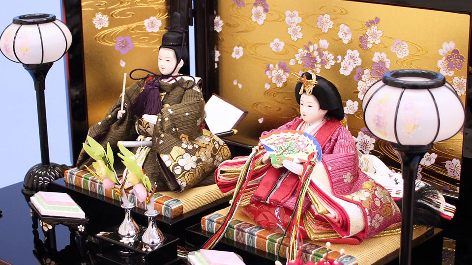 雛人形収納飾り 柳親王研ぎタメ塗引き出し式ズーム