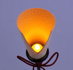 燭台 LEDコードレス (木製)　LED点灯