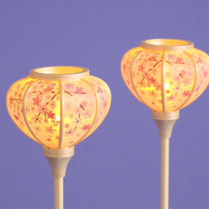 雛人形ぼんぼり  （樹脂製） 24cm20pパールホワイトLEDコードレス　暗所点灯