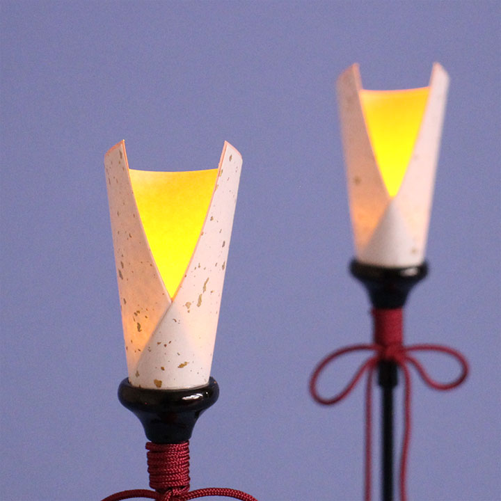 燭台 LEDコードレス (木製)　暗所点灯