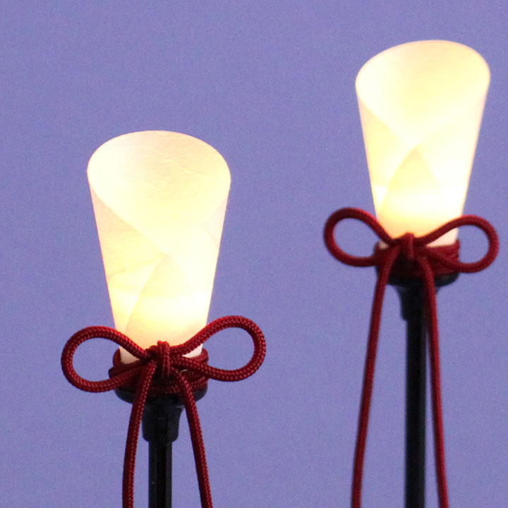  LEDコードレスミニ燭台 (樹脂製)　暗所点灯