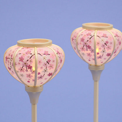 雛人形ぼんぼり  （樹脂製） 24cm20pパールホワイトLEDコードレス　明所点灯