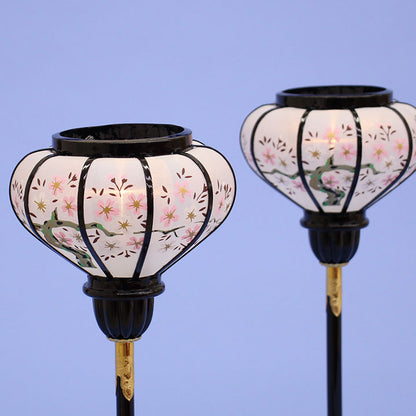 Lanterne poupée Hina (en boise) 35 cm Grande lanterne chrysanthème LED Lanterne à neige sans fil #153 (en kimekomi simple et intemporel)