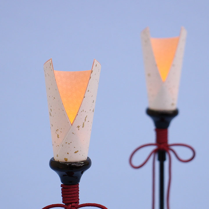 燭台 LEDコードレス (木製)　明所点灯