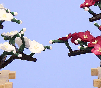 雛人形用紅白梅 高さ16cm 繭玉紅白梅(小) – 寿鳳人形の東芸