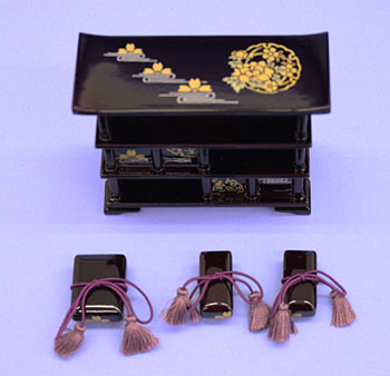 タメ塗(木製)文箱箪笥